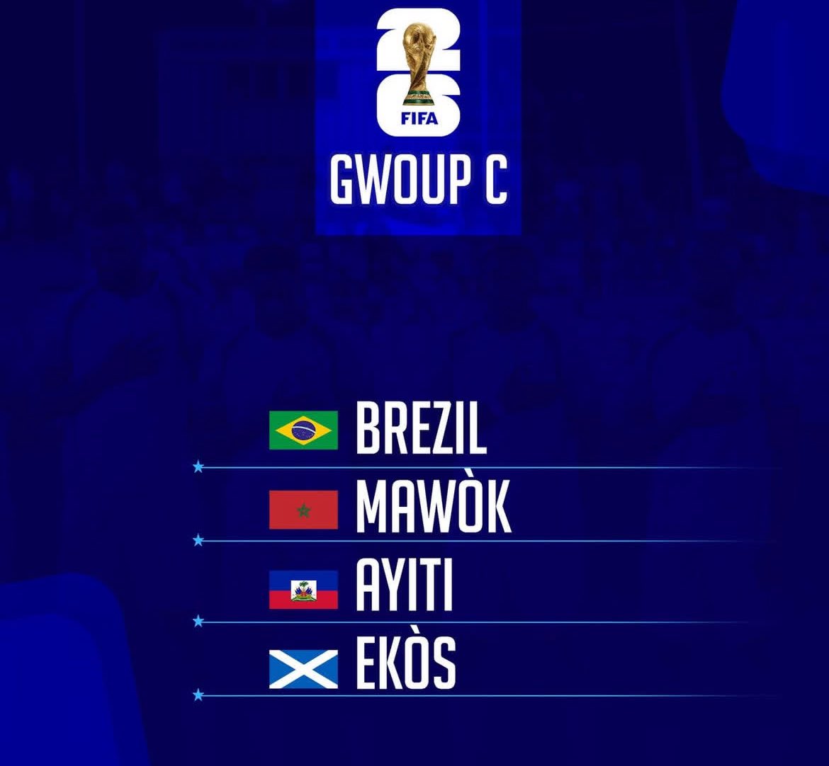 Se laaaaa nou pral wè kiyè ki fanatik Ayiti 🇭🇹tout bon vre 😂😂😂 
Match Ayiti - Brezil sa mhhh se wash manman 🔥🔥🔥