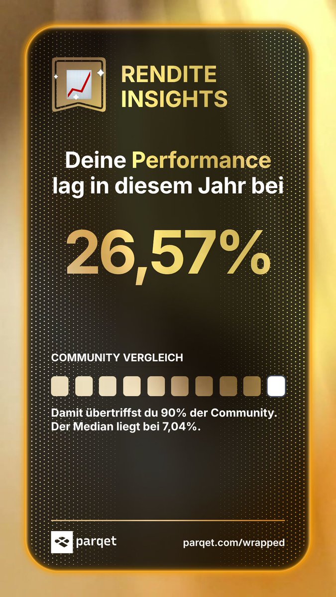 RT @Repulsor81: #parqetwrapped
Na verdade, estou bastante satisfeito. Alguns dividendos serão adicionados em 2025.