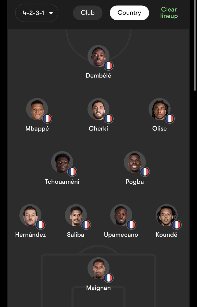 jimmyccle's tweet photo. @FabrizioRomano France Lineup. https://t.co/SRuwLFmBi3