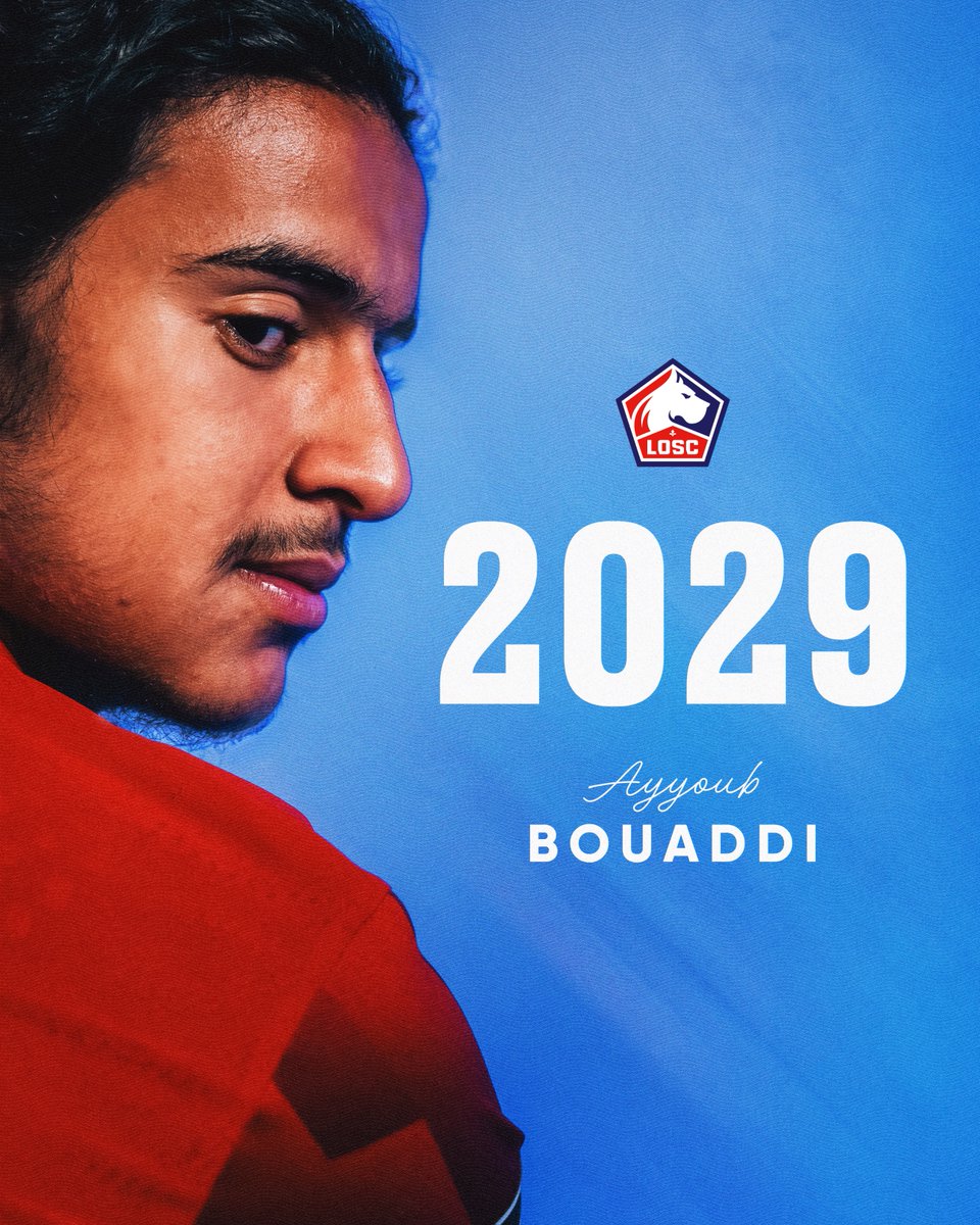 losclive's tweet image. 𝑨𝒚𝒚𝒐𝒖𝒃 𝑩𝒐𝒖𝒂𝒅𝒅𝒊 𝒑𝒓𝒐𝒍𝒐𝒏𝒈𝒆 𝒂𝒖 𝑳𝑶𝑺𝑪 ✍️

Le LOSC est aujourd’hui fier d’annoncer la prolongation de deux saisons du contrat d’Ayyoub Bouaddi (18 ans), un enfant du Domaine de Luchin. Le milieu de terrain international Espoirs français est désormais lié à son…
