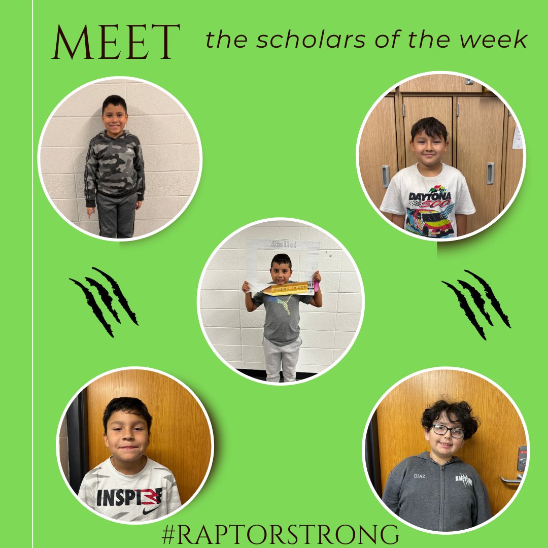 We have our amazing scholars of the week! We are so proud of all these scholars and their hard work! Keep it up! #empower87