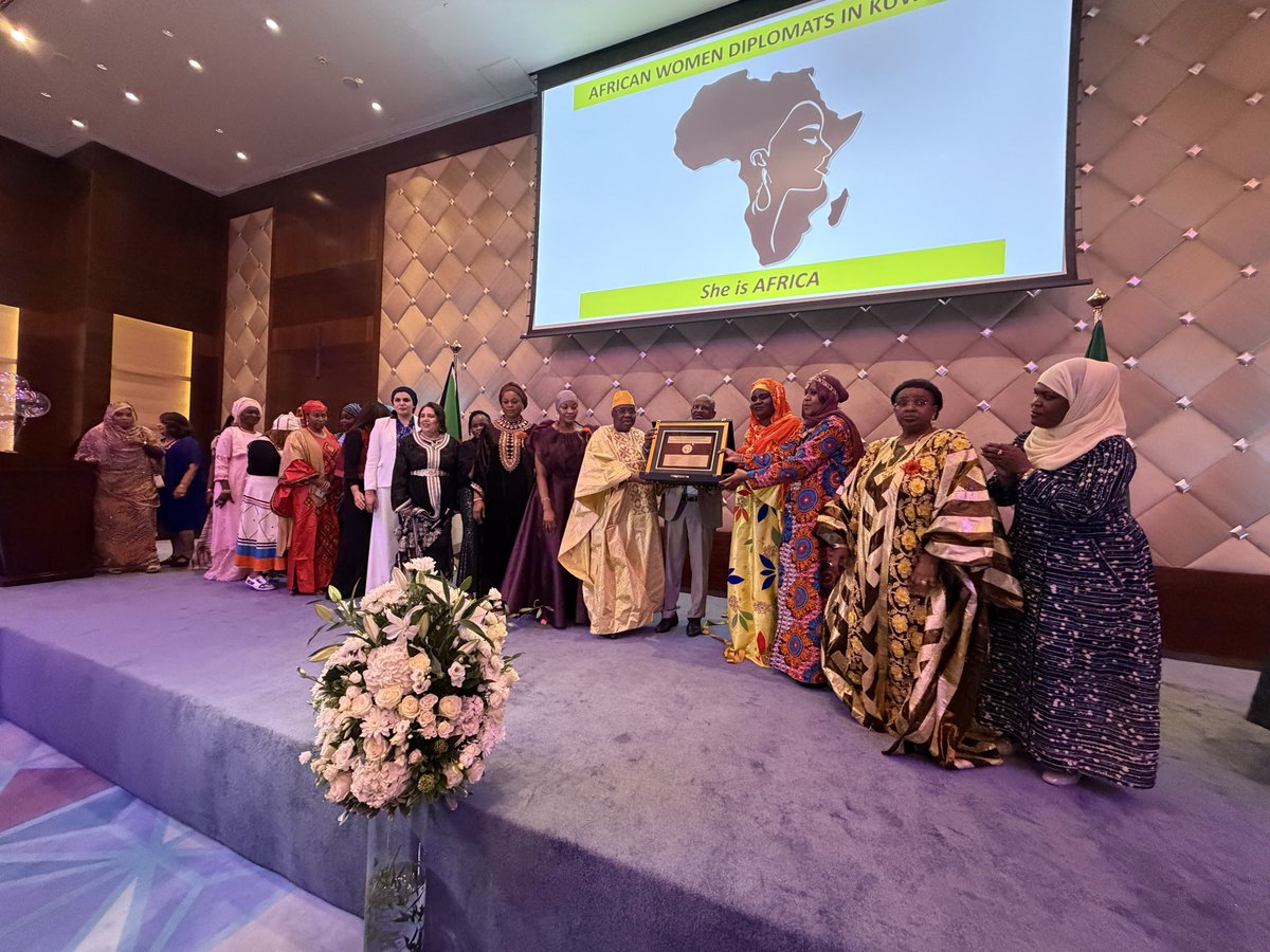 slembassykw's tweet photo. Female diplomats representing the African Missions in Kuwait have officially launched the African Women Diplomats (AWDK) forum during a Gala Dinner held on Thursday, 4th December 2025, at the Al-Baraka Ballroom, Crowne Plaza Hotel, Farwaniya. 

https://t.co/gq9KuVrTw2 https://t.co/EojfZAhBaN