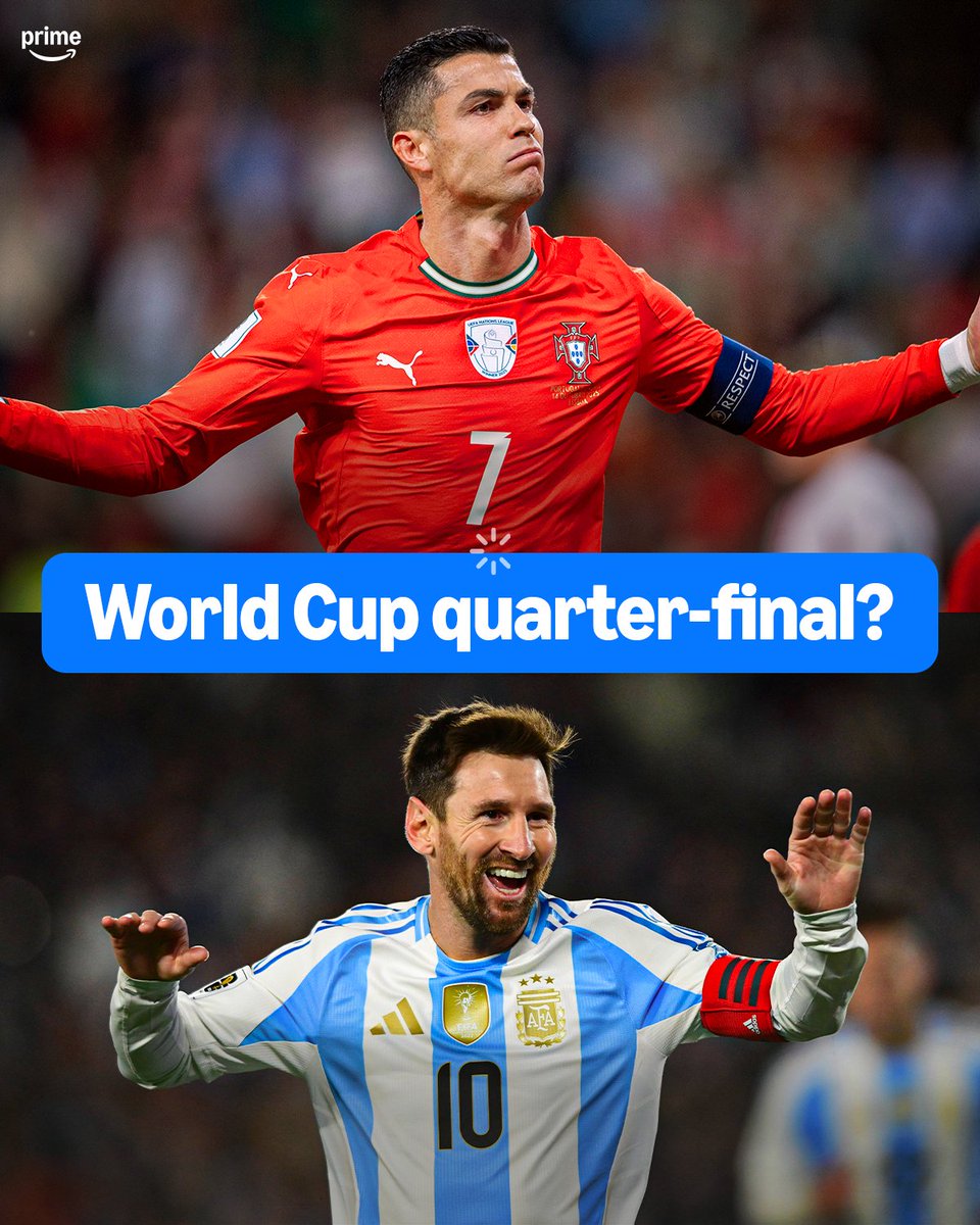If Portugal and Argentina both win their groups, they could meet in the World Cup quarter-final next summer 🇵🇹🇦🇷

📅 11th July 2026
📍 Kansas City
🐐 One last dance❓

Just imagine 😳