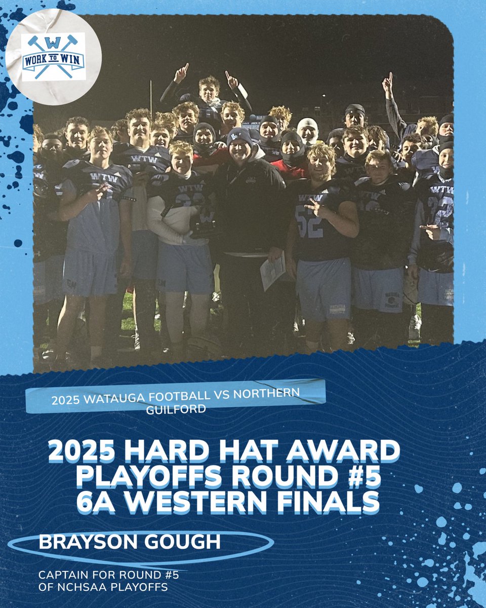 Congrats to Brayson Gough for earning the ⚒️ Hard Hat Award &amp; serving as Captain for the 6A Western Finals! 🏈 Game Day: Saturday, Dec 6 at 6:00 PM @ Jack Groce Stadium. Let’s go, Pioneers! 💪 #TeamAttack #WorkToWin