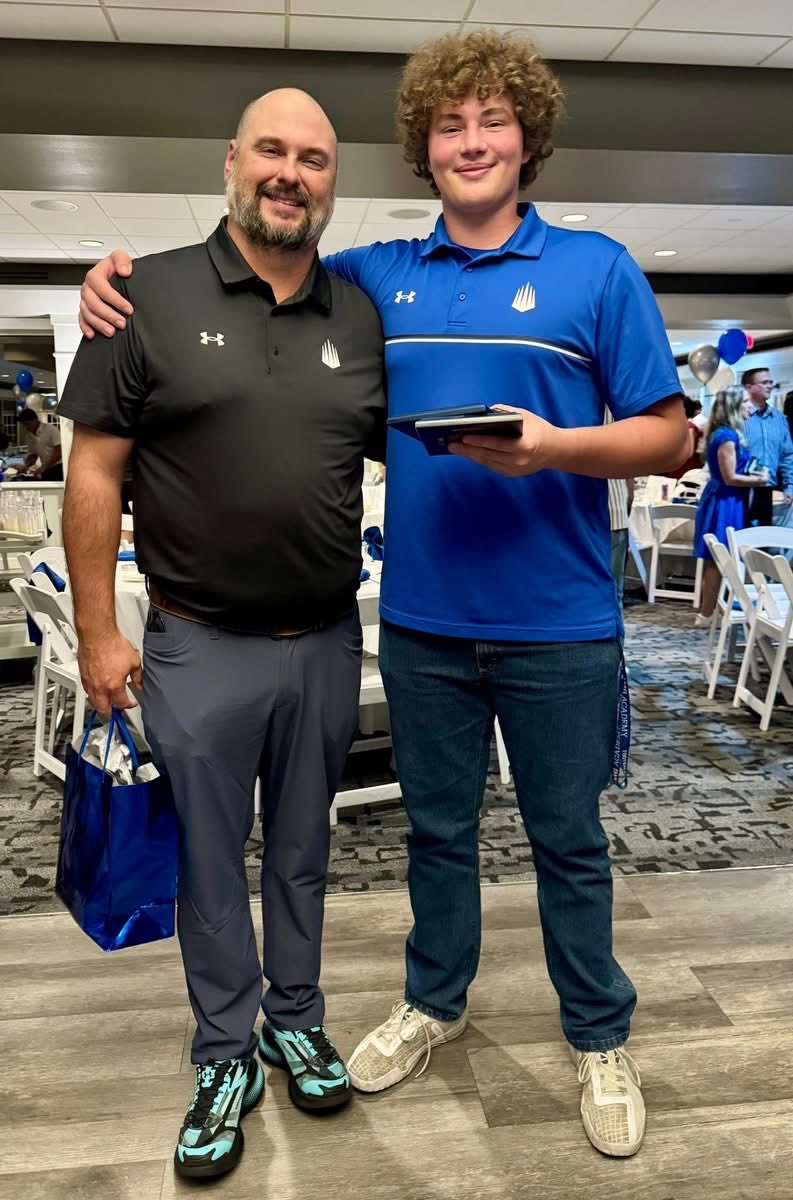 MomMcCool's tweet photo. Congratulations to @SpencerMcCool26 for earning @IMGAFootball Junior National’s Trenches Award for Top Offensive Lineman AND the Academic Award as the team’s top scholastic performer!  So proud of your accomplishments on and off the field. Keep ascending! @CoachPondIMG @CoachDennisIMG @OLCoach_Parker @Coach_M_Peters