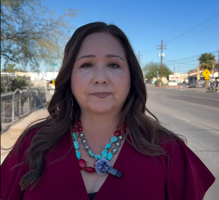 KVOA's tweet image. Representative Adelita Grijalva says she was pepper sprayed during the ICE raid in Tucson. kvoa.com/news/local/rep…
