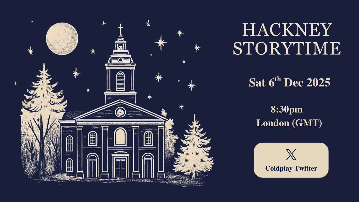 ashm_green's tweet photo. Coldplayers, assemble! 
Hackney Storytime is happening 🤭 
Sat 6th Dec 2025 · 8:30pm GMT.

If you love presenting &amp; Coldplay, DM us! 
Looking for a co-host to help run Hackney Storytime!! @alycoldplaykid @augustsliv @bucklandlover @Viva_La_Tura @katieics @hellobye1024500 https://t.co/iSH5FFQjgV