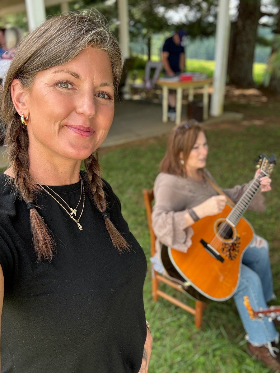 I learned to love John Denver from a young age because she owned every one of his albums.

I’ve listened to her pick bluegrass and sing southern gospel songs all my life. She plays the piano, guitar, and mandolin. She introduced us to musicals when we were kids, and Seven Brides