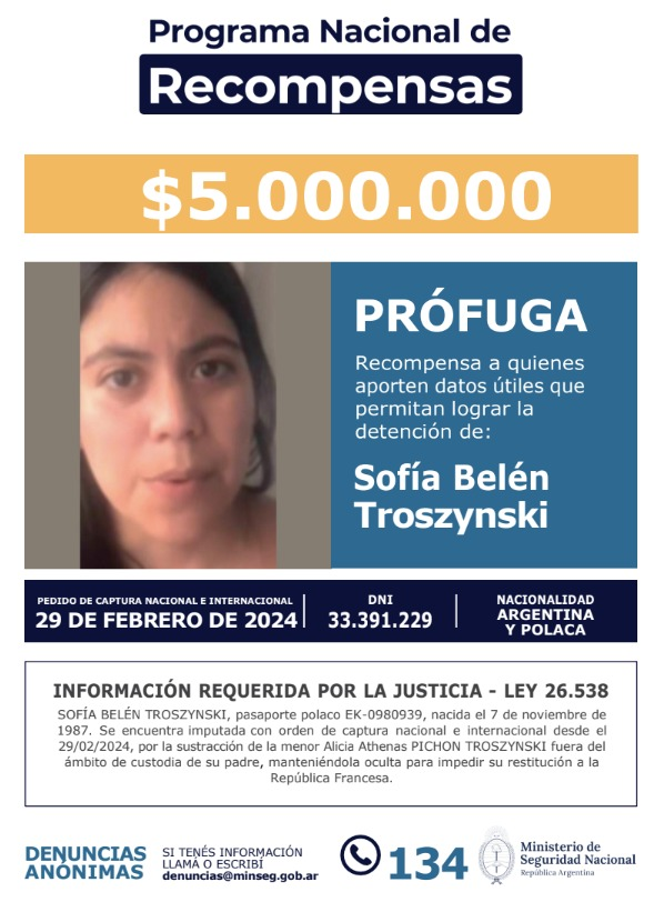 👇Con un CLICK podés hacer mucho, sólo tenés que compartir esta imagen. ℹ️Si tenés información, comunicate de manera anónima al 134 o escribí a denuncias@minseg.gob.ar. #AyudanosAEncontrarlos🇦🇷