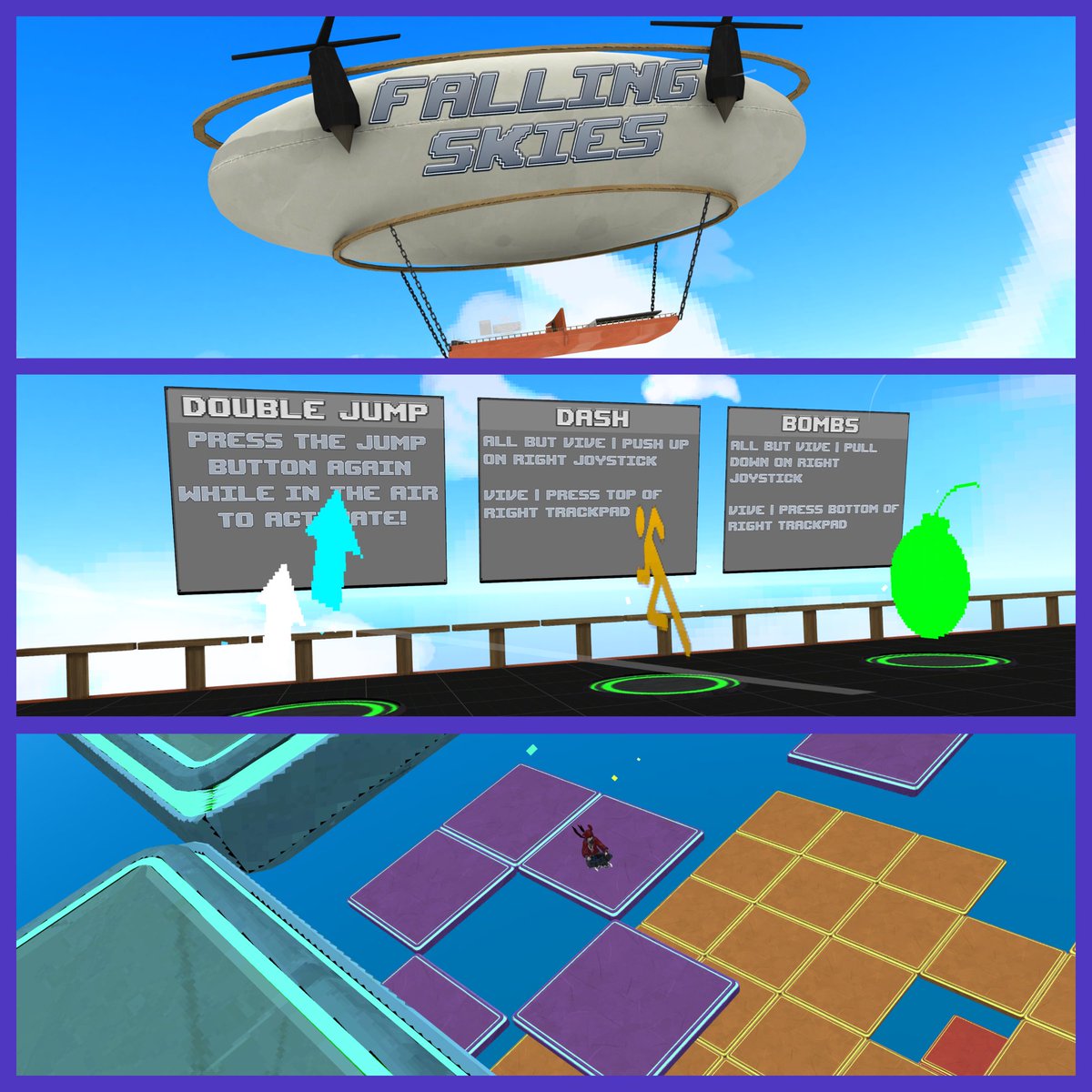 UmbraScrolls's tweet photo. 🌎Falling Skies (Quest Friendly)
https://t.co/iMoS1ViQBO

Challenge some friends to a few rounds of Falling Skies! ☁️

Three power ups available to collect and use. 👾

#VR #VRChat #Quest https://t.co/J5sCWB6hzc