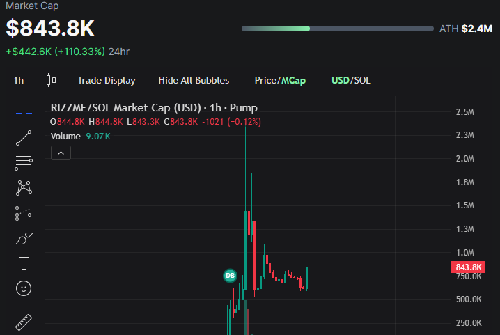 bigcrowned's tweet photo. @rizzmefun Healthy pullback and strong support = Next leg incoming ๐
Bullish momentum is returning fastโฆ
Reclaiming $1M MC is just the beginning. ๐
Donโt just watch position early.
#Crypto #SOL #GemHunt #Next100x #BullishCharts #DeFi https://t.co/VP3E00zLRj