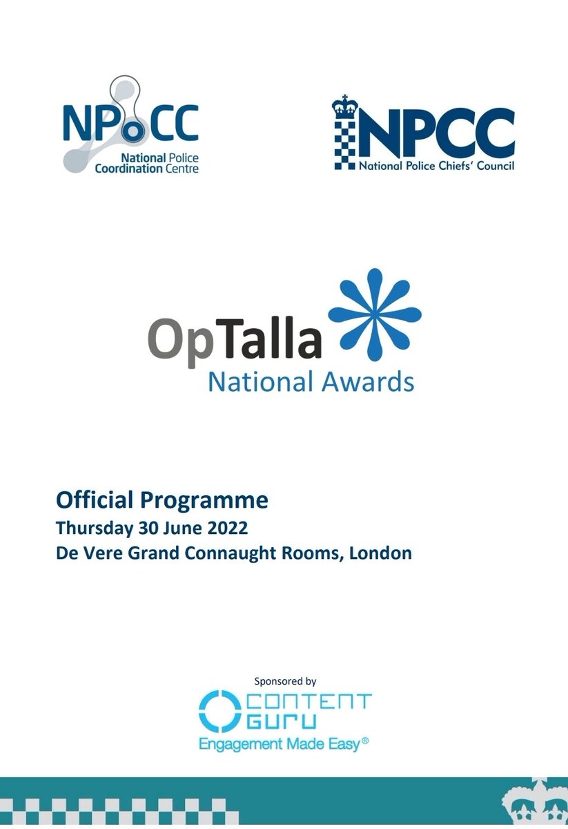 EthicalApproach's tweet image. The @PoliceChiefs #OperationTalla Awards Official Programme

PDF Download:
ethicalapproach.co.uk/Op_Talla_Award…