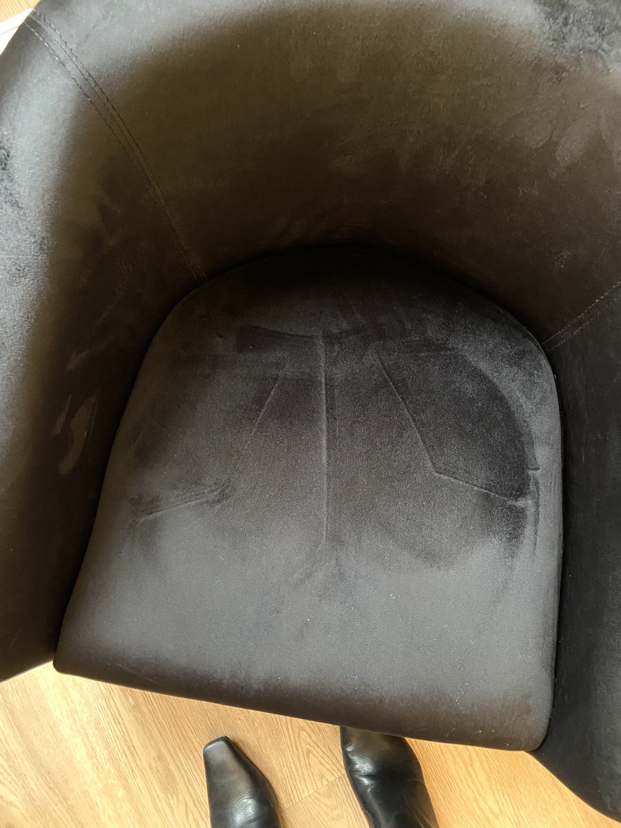 Christening the new chair at work