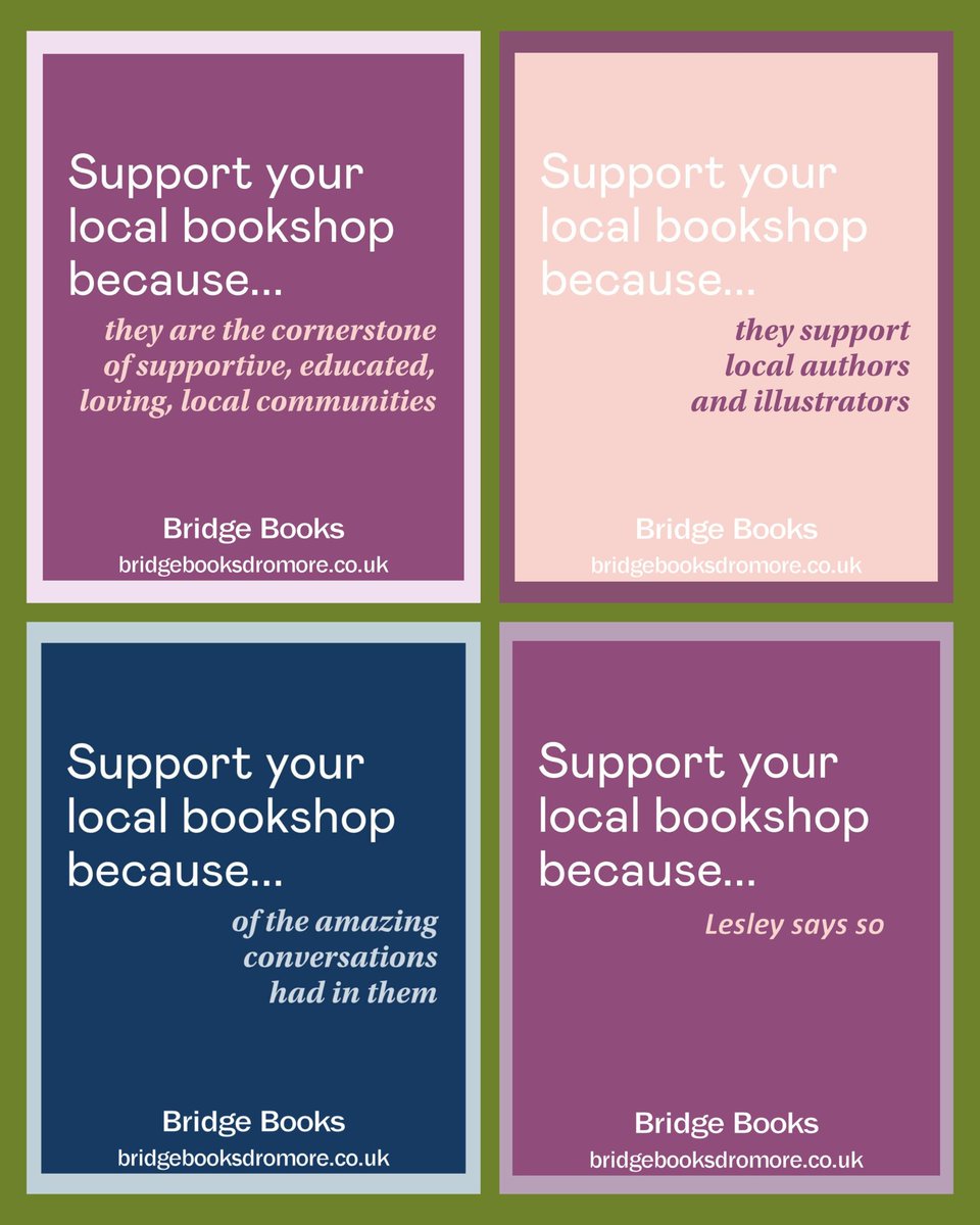 BridgeBooksDro1's tweet photo. Here are some reasons to support local indie bookshops. At Indie Bookshops, every recommendation, chat, and shelf comes with real love, not algorithms. Community over convenience. And anyway, as the last photo states, Lesley says so ๐
#SupportLocalBookshops https://t.co/n9I6OD05hU