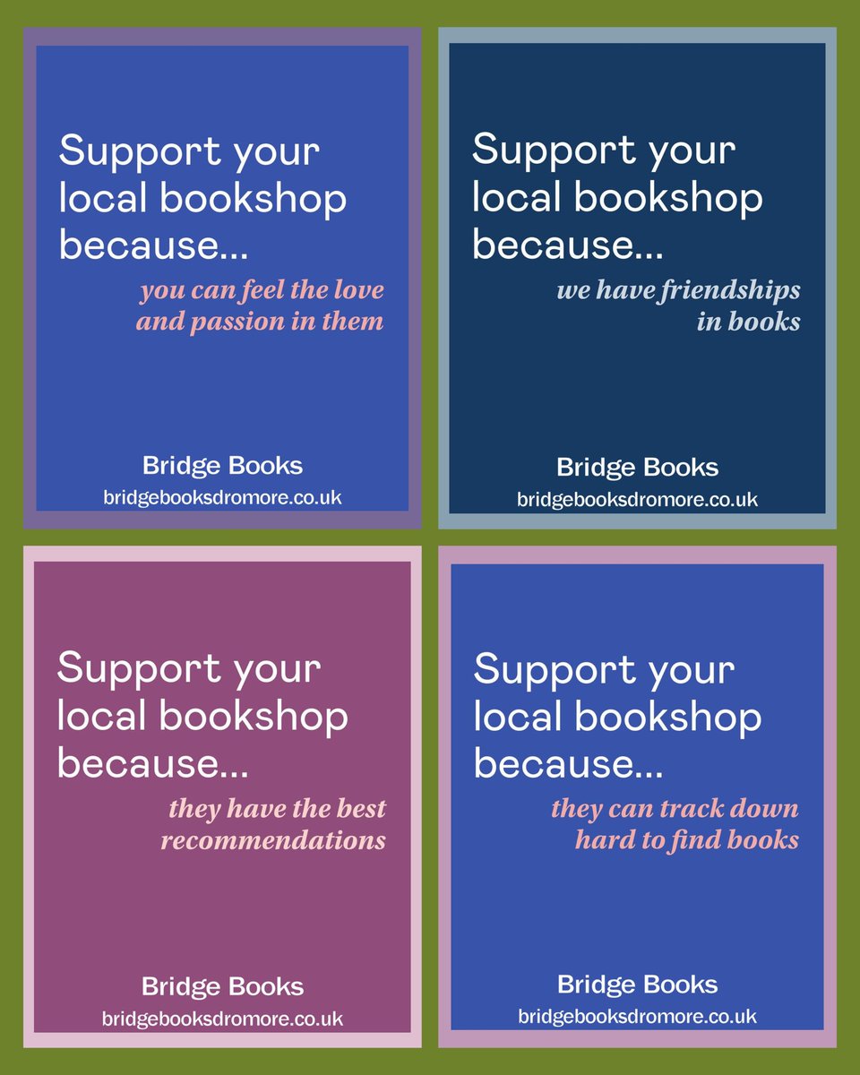 BridgeBooksDro1's tweet photo. Here are some reasons to support local indie bookshops. At Indie Bookshops, every recommendation, chat, and shelf comes with real love, not algorithms. Community over convenience. And anyway, as the last photo states, Lesley says so ๐
#SupportLocalBookshops https://t.co/n9I6OD05hU