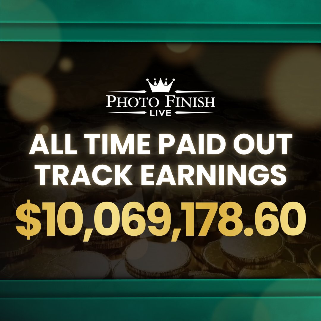 Still a crazy milestone hit this season. Over $10M Dollars distributed to track owners since inception. And increasing every month! 

Come join us and learn how!
photofinish.live/learn-how-to-p…
