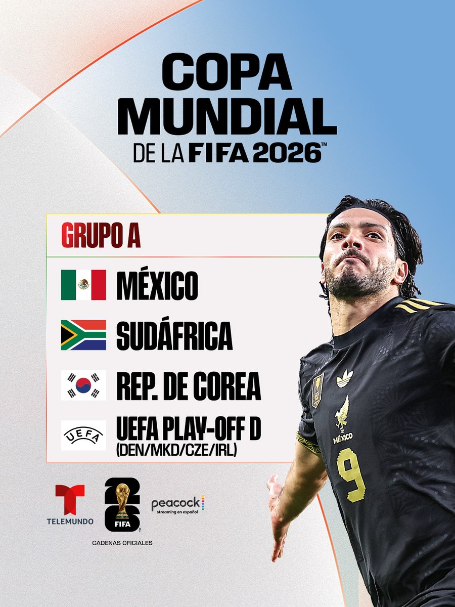 TelemundoSports's tweet photo. 🇲🇽🚨 ¡𝙇𝙄𝙎𝙏𝙊! ¡MÉXICO YA SE PREPARA PARA EL MUNDIAL! 

¿Cuántos puntos conseguirá @miseleccionmx en fase de grupos? 👇

📺 Telemundo la casa de la Copa Mundial de la FIFA 2026™️ en español por @Telemundo y Peacock

#MundialTelemundo #Somos26 #SorteoMundial https://t.co/H85JRQP4ni