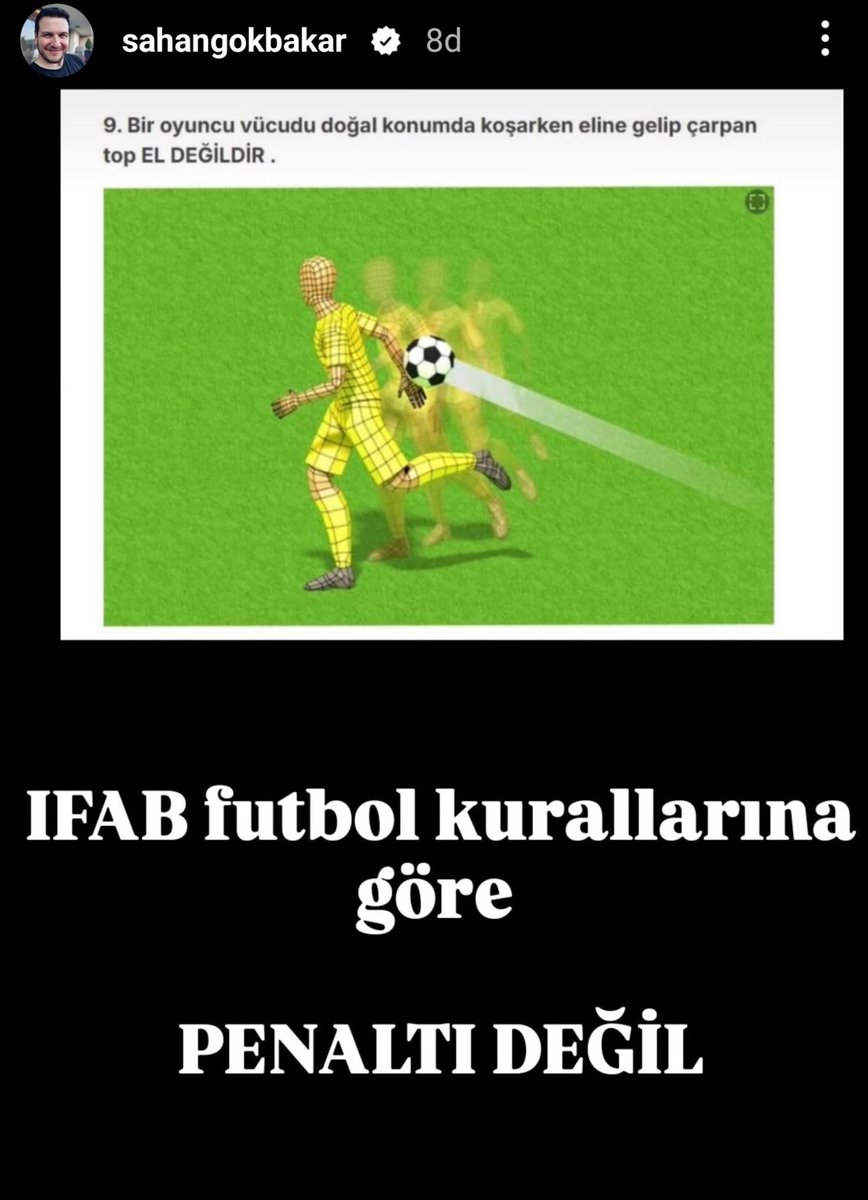 Şahan Gökbakar: "IFAB futbol kurallarına göre penaltı değil!"