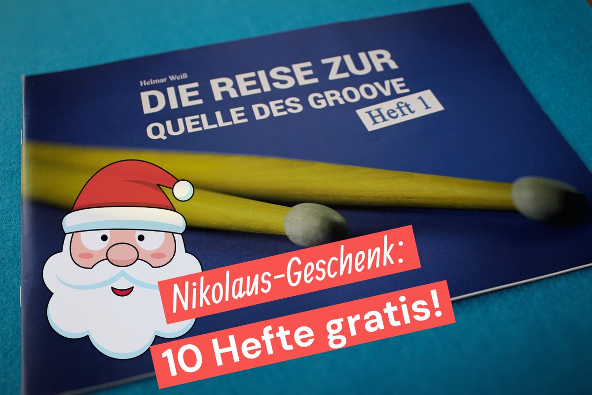 🎅 Nikolaus-Aktion!

Nur am 6. Dezember bringt der Nikolaus 10 Gratis-Hefte von "Die Reise zur Quelle des Groove" – Band 1 zur Post.

Schick mir einfach eine DM mit deiner Versandadresse – und der Nikolaus macht dein Heft versandfertig! 📬
#diereisezurquelledesgroove