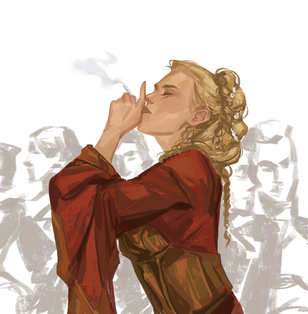 Smoking on that Baratheon pack

Comm by <a href="/Malotte00/">malotte</a> 

#CerseiLannister #asoiaf