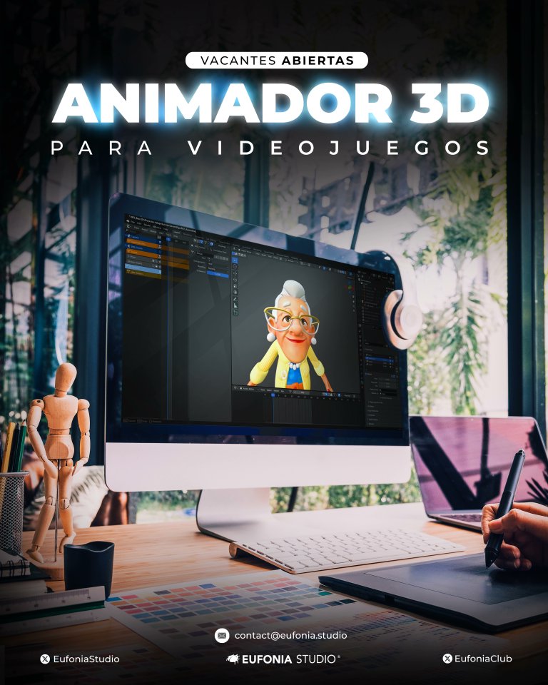 Buscamos Animadores 3D para desarrollar videojuegos en #GodotEngine 

Animación de personajes, animaciones para cinemáticas, publicidad, entre otros!

Si te interesa aplica en nuestro formulario: forms.gle/74uqftGySjFunB…