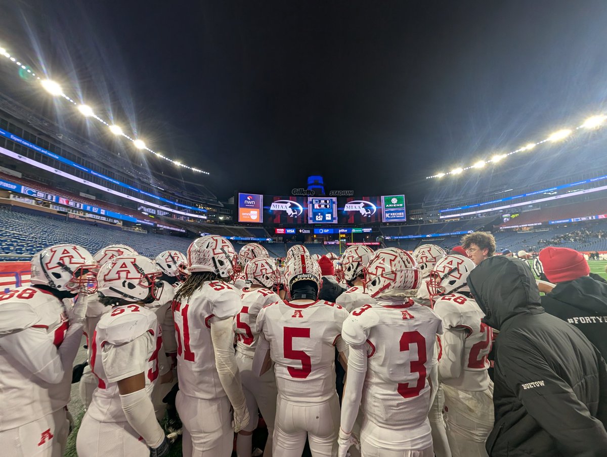 Winning is the goal.
The growth and development of our players is the reason we show up everyday.
This group did everything asked of them.
Thank you to everyone who supported our players from August to December and beyond.
Proud to be Amesbury.