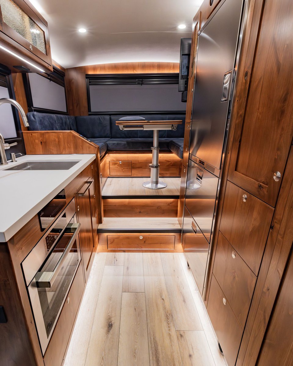 EarthRoamer's tweet photo. 19 LTxs delivered in just over a year! Each interior tells a unique story – bold materials and refined palettes that reflect our customers' personalities. Check out some of our favorite builds. Which one resonates with you?  #earthroamer https://t.co/yAPSHGC3J0