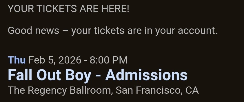 the ticket website was lowkey playing in my face but i got em. idc