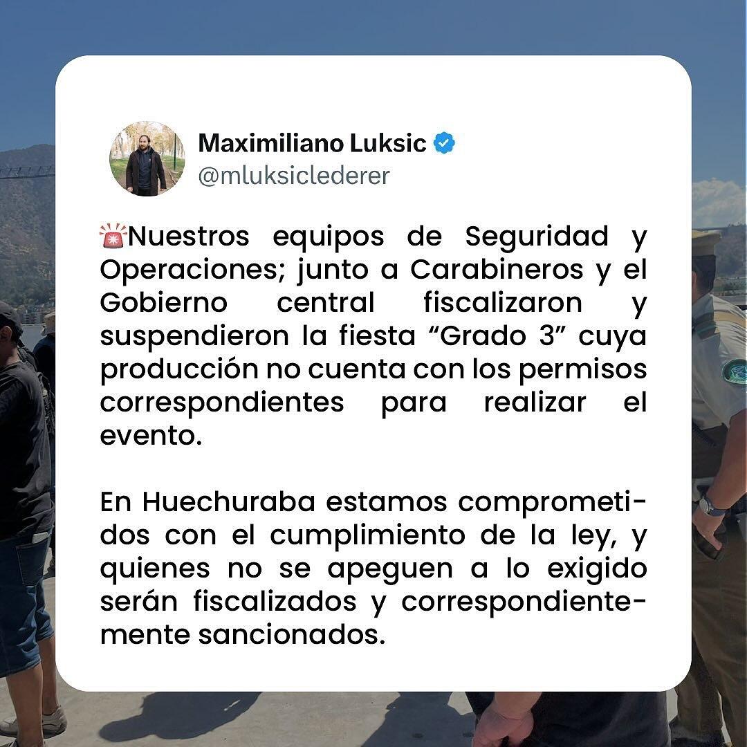 Sisoyiop's tweet photo. el comunicado del alcalde de Huechuraba
La primera re programación
Antes que modificara las reglas tú acceso (la ticketera) https://t.co/sl8eXKBCgi