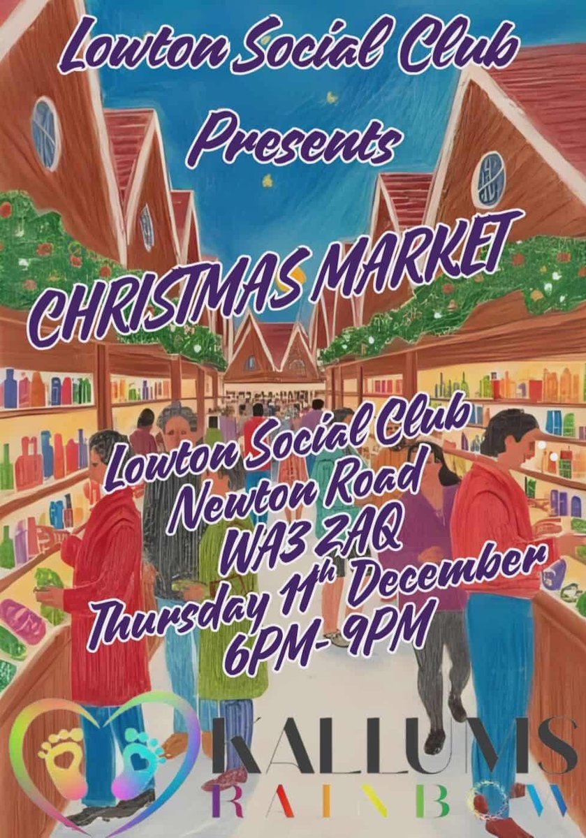 createyourself9's tweet photo. Pleased to be supporting @KallumsRainbow at @LowtonSocial club Lowton, Warrington. Pop along and grab your Christmas goodies and support a fantastic cause 🎄🧁🎅🏻 https://t.co/2pYEYTga3x