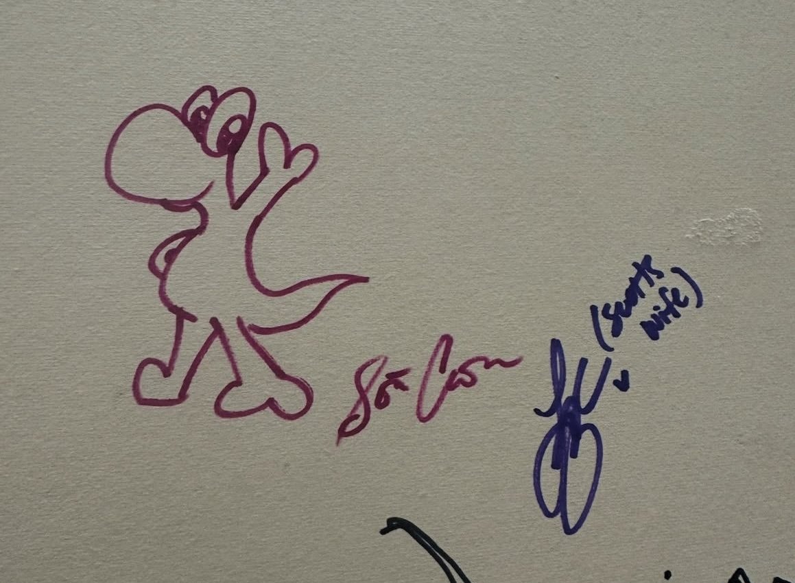 Scott Cawthon made a drawing of Doofas the dinosaur on the set of FNAF 2!
