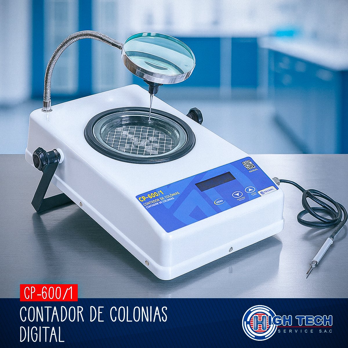 hightech_ser's tweet image. 🔬💡 Precisión en cada conteo.
El Contador de Colonias Digital CP-600/1 (Tecnal) es ideal para laboratorios que buscan rapidez y exactitud.

#Tecnal #CP600 #ColonyCounter #Microbiology #LabTech #Research #ScienceEquipment #Laboratorio