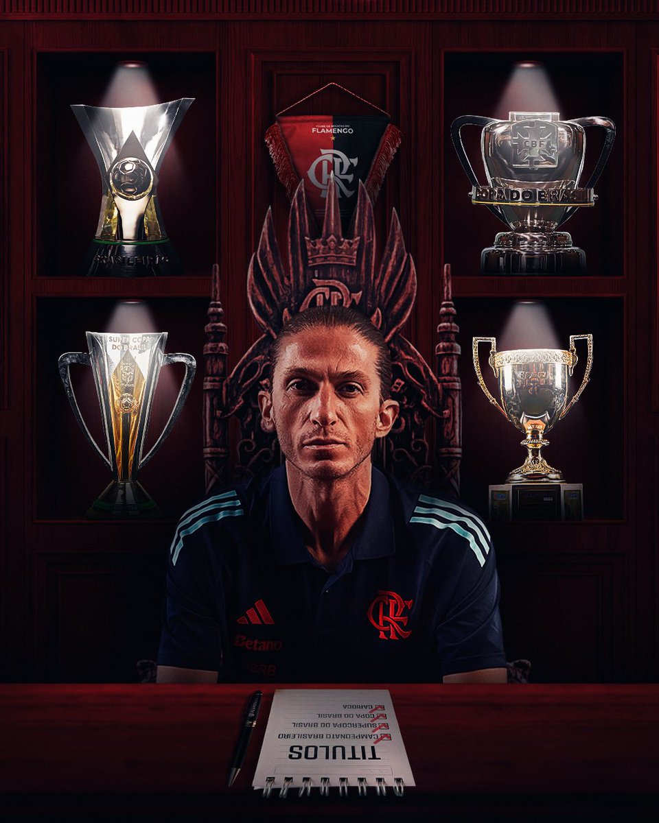 Campeonato Brasileiro. Copa do Brasil. Supercopa. Carioca.

Filipe Luís levantou todas as taças do país com o Fla.

Um legado completo no futebol brasileiro. ❤️🖤🏆

#arteespecial