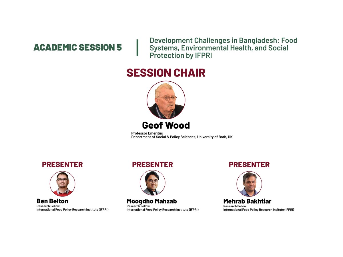 bidsorgbd's tweet photo. How Bangladesh’s food systems and rural livelihoods are evolving-IFPRI’s session brings fresh evidence on Bangladesh’s development challenges.
Join the panel of academics on the second day of presentations.
#ABCD2025 #DemocracyandDevelopment #BIDS https://t.co/20jj1qotGh