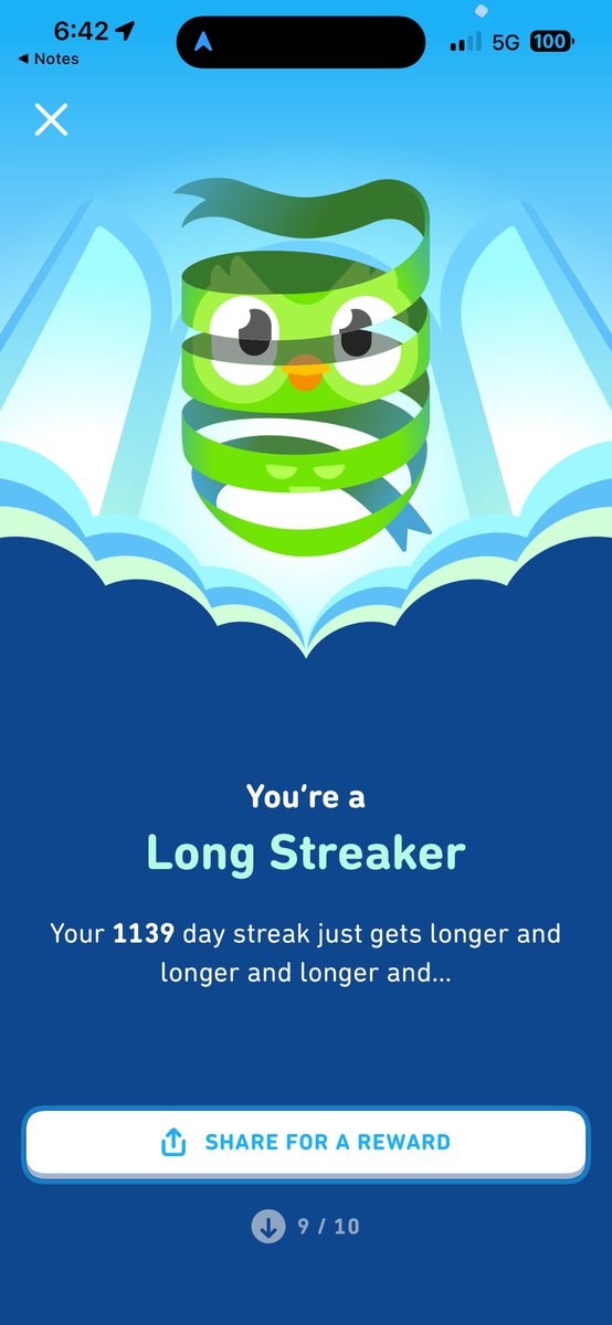 brettbrooks's tweet photo. Longer and longer and …… there was a bug that made the app not count off each day and instead chew through freezes. In app help requests and emails went unreplied  and that was that.  Still have no received a reply to my support requests. @duolingo https://t.co/N7xmlE9jai