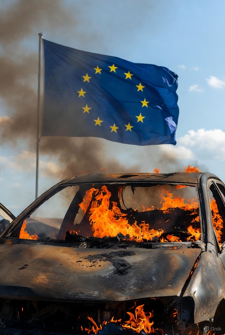 michal_lein's tweet image. 🇪🇺EU's 'unity' scam: Forcing green taxes while 🇸🇪Sweden's gangs 🔥torch 500+ cars yearly. 🇵🇱Poland vetoes the madness - freedom first! Who's with us? #NetZeroFail #SovereigntyWins
@visegrad24