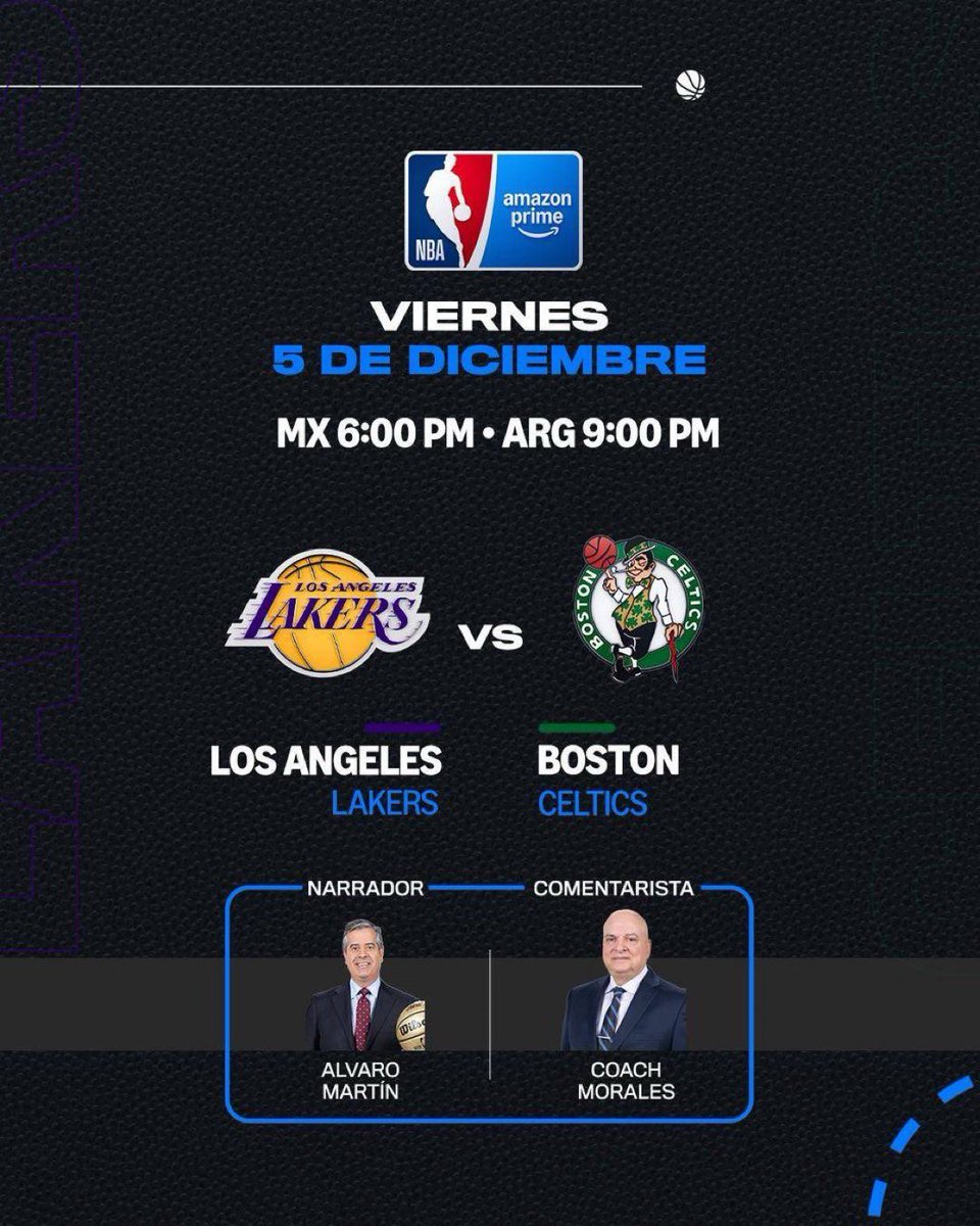 HOY. 

Un Lakers vs. Celtics narrado por la dupla. ¿Hace falta decir algo más?