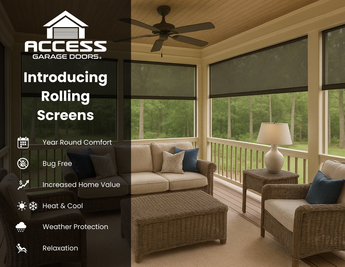 AccessDoorComp's tweet image. Transform your home into the ultimate year-round hangout. 

Access garage doors + rolling screens = the perfect blend of outdoor living and indoor comfort.

Versatile. Stylish. Practical.

#RollingScreens #AccessGarageDoors #OutdoorLiving #NoBugs #HeatCool
