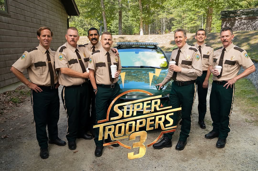 20thCenturyCA's tweet image. Super Troopers 3 hits theatres August 7. Directed by Jay Chandrasekhar. Written by Broken Lizard. #SuperTroopers