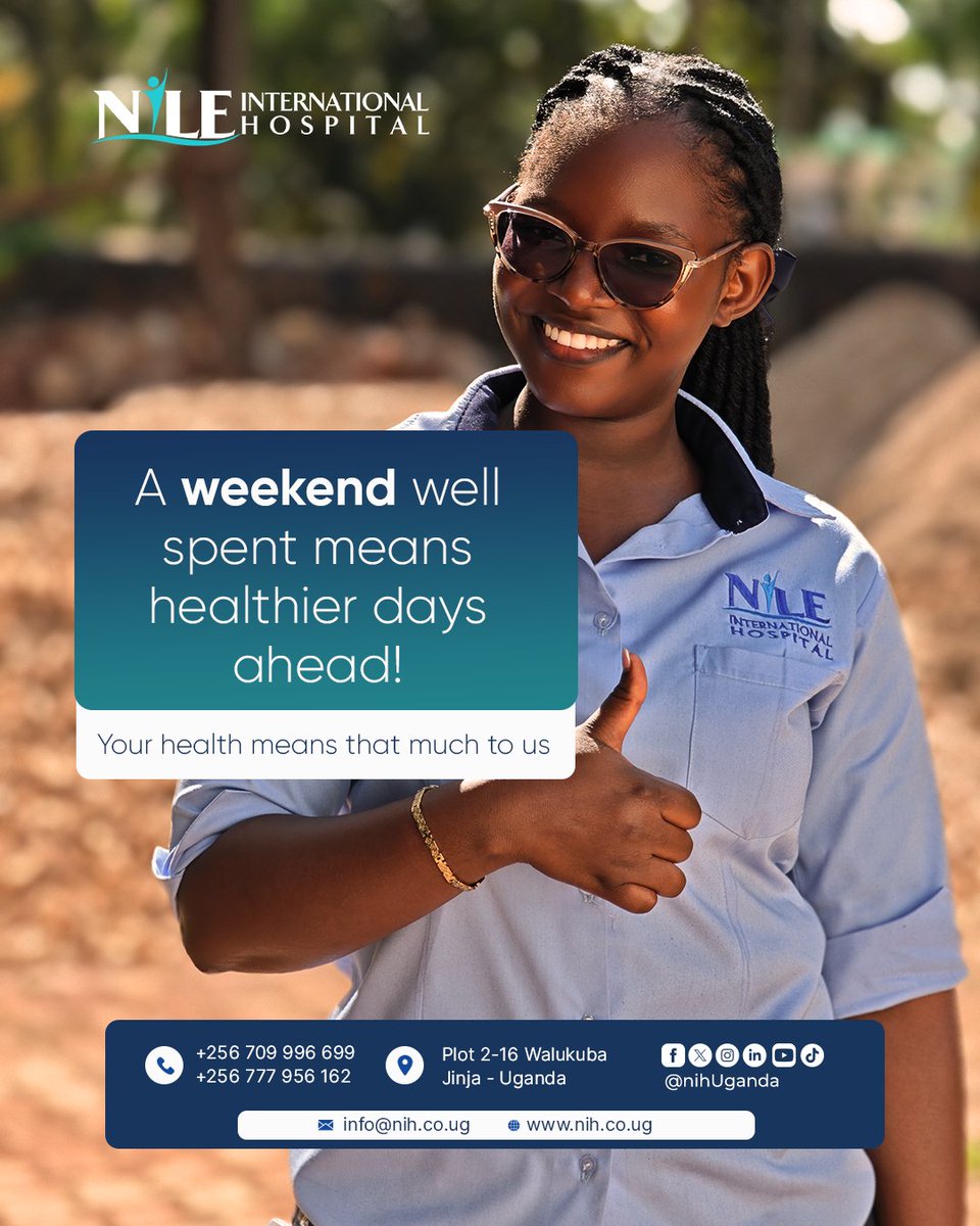 nihUganda's tweet image. Good rest today leads to better health tomorrow.
 Weekend well spent = healthier days ahead.
#NileInternationalHospital #WeekendWellness