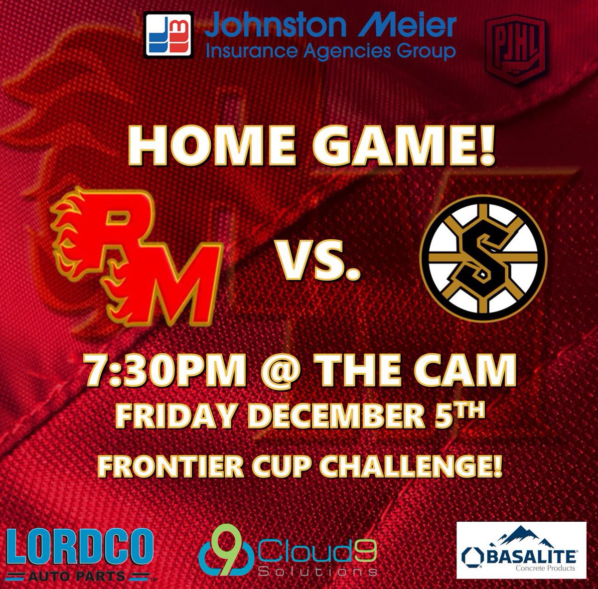 FLAMES GAME DAY!
FRONTIER CUP! 
Regular Season Game No. 23!
📍- The Cam
🆚 - <a href="/steeltownhockey/">Burnaby Steelers</a> 
⏰ - 7:30pm puck drop 
📺 - <a href="/FloHockey/">FloHockey</a> 
🔥🔥🔥🔥
