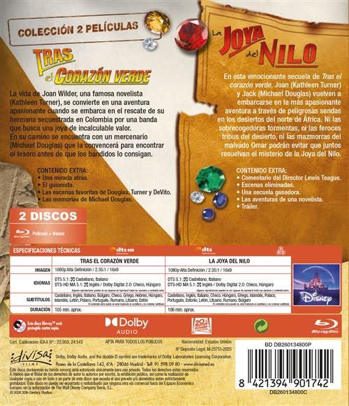 Ya tenemos fecha para el pack de “Tras el corazón verde” y “La Joya del Nilo” nos lo traerá <a href="/DivisaFilms/">Divisa Films</a> el próximo 21/01 📀🔽