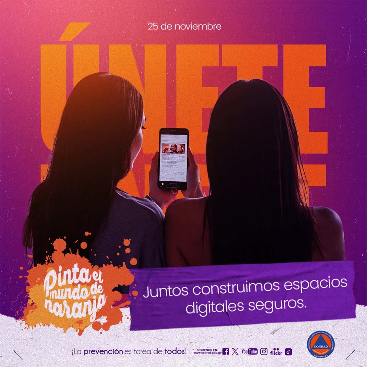 ConredGuatemala's tweet photo. La violencia digital se detiene cuando cada uno de nosotros decide no ser parte de ella.

#16Días #LibresDeViolencia #NoHayExcusa https://t.co/dWX2RnJYxY