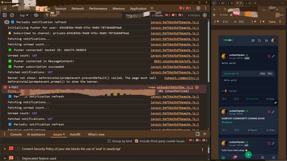 codewithpdev's tweet image. Wow! A Different Error Message.. 
Finally some progress!!! 🙂 😆  
- @globalhubpost 

#buildinpublic #SB19