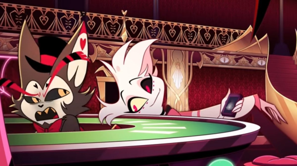 Demonalchemist7's tweet image. Angel Dust: "Hey, have you ever heard of a blob fish?"

Husk: "A...what?"

Angel Dust: Check this out. How cute is that?"

Husk: "...Why are you like this?"