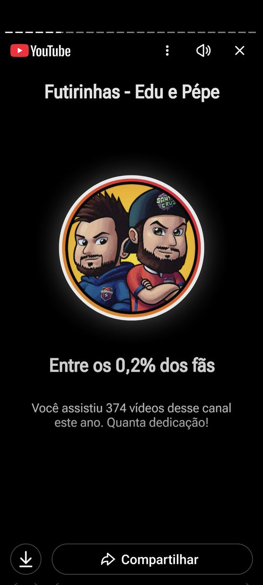 Puffaoo's tweet photo. @edufutirinhas Oh Edu, se só esse ano eu vi 374 vídeos, bateu a curiosidade de quantos eu n já vi acompanhando vcs desde a época do blog/Facebook. https://t.co/Xs6Xwbk43L