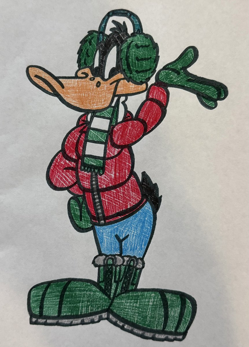 lerdalparker23's tweet photo. Winter Fan Art - Daffy Duck with his same winter clothes but he has his new fur lined winter boots on as well! For @GregBruhl3 #LooneyTunes
#Earmuffs
#WinterBoots
#Scarf
#WinterJacket
#FanArt
#Pants
#WinterGloves
#WarnerBros
#GregBruhl
#Winter https://t.co/Nv1oMSX3R8