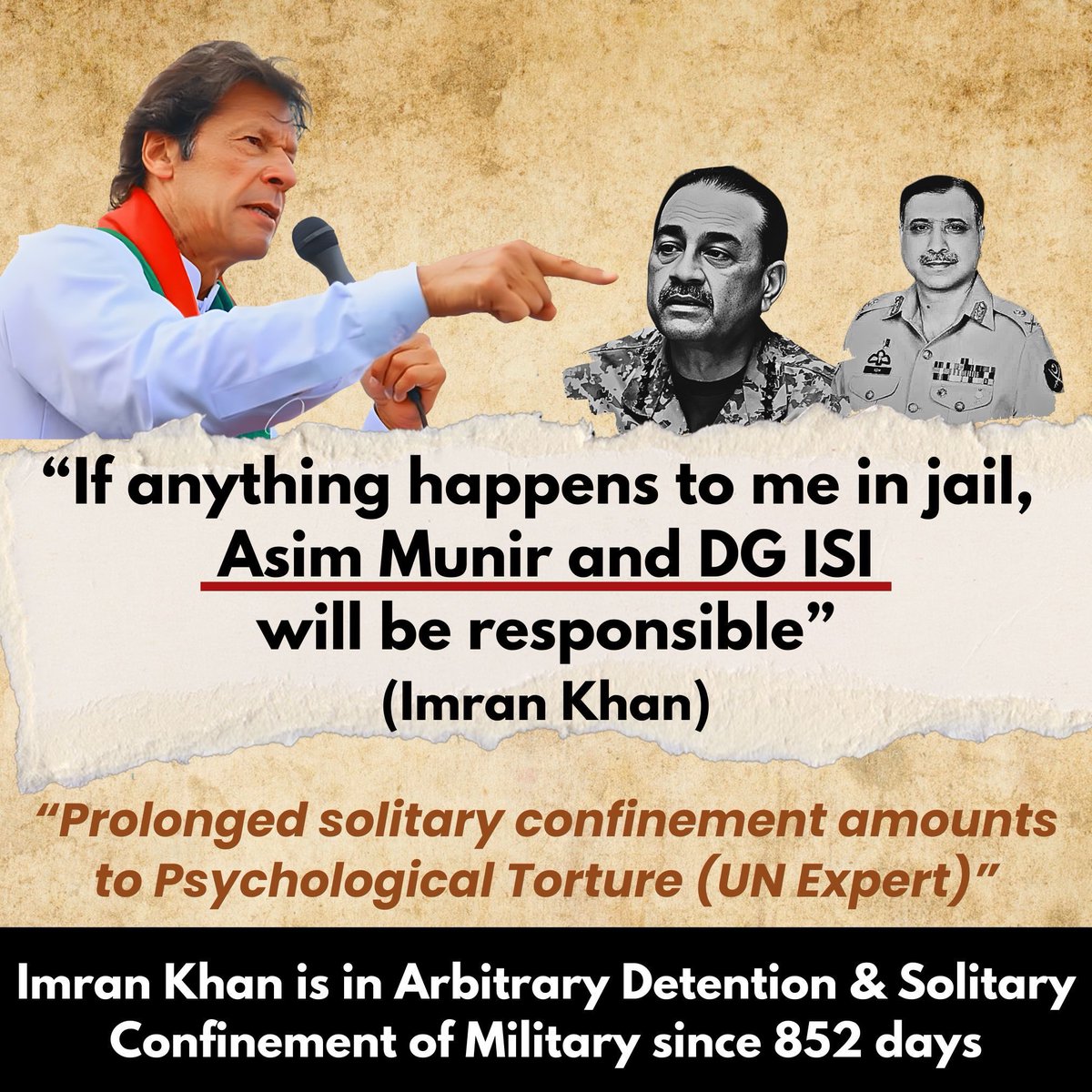 PTIOfficialCA's tweet photo. ‘Who is Imran Khan?’ 🧵

The acclaimed sportsman, philanthropist, human rights activist, advocate for peace and the former Prime Minister of Pakistan who is being kept in solitary confinement periodically to mentally torture him, as he refuses to yield to the oppressive military regime. 

#FreeImranKhan