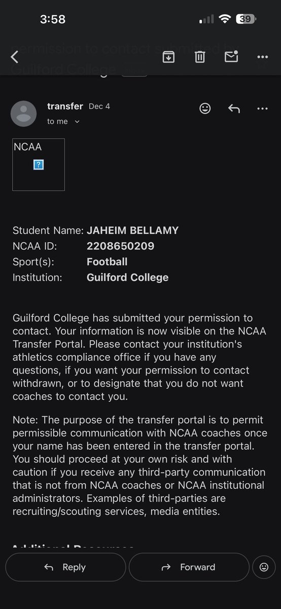 mkelbellamy's tweet photo. I'm officially in the NCAA transfer portal with 2 years of eligibility ready to find a home
Position: RB
Height: 5'11"
Weight: 215 Ibs
Class of 28'
NCAA ID: 2208650209
Let's connect! - 910-442-5664
I have game and practice film
https://t.co/acB266yXTm
https://t.co/xJLjW5F1iL https://t.co/Z3b0CiKnkH