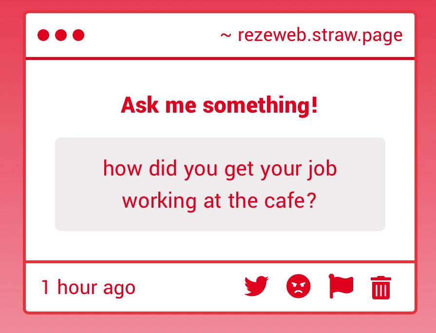 i basically just showed up one day and begged for a job lol. i think the owner felt bad for me and could tell i was really desperate…